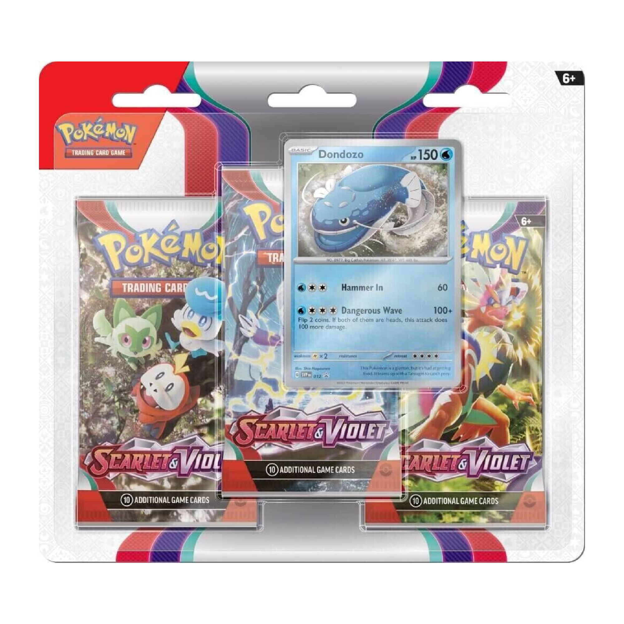 Scarlet & Violet 3 Pack Blister (Dondozo)