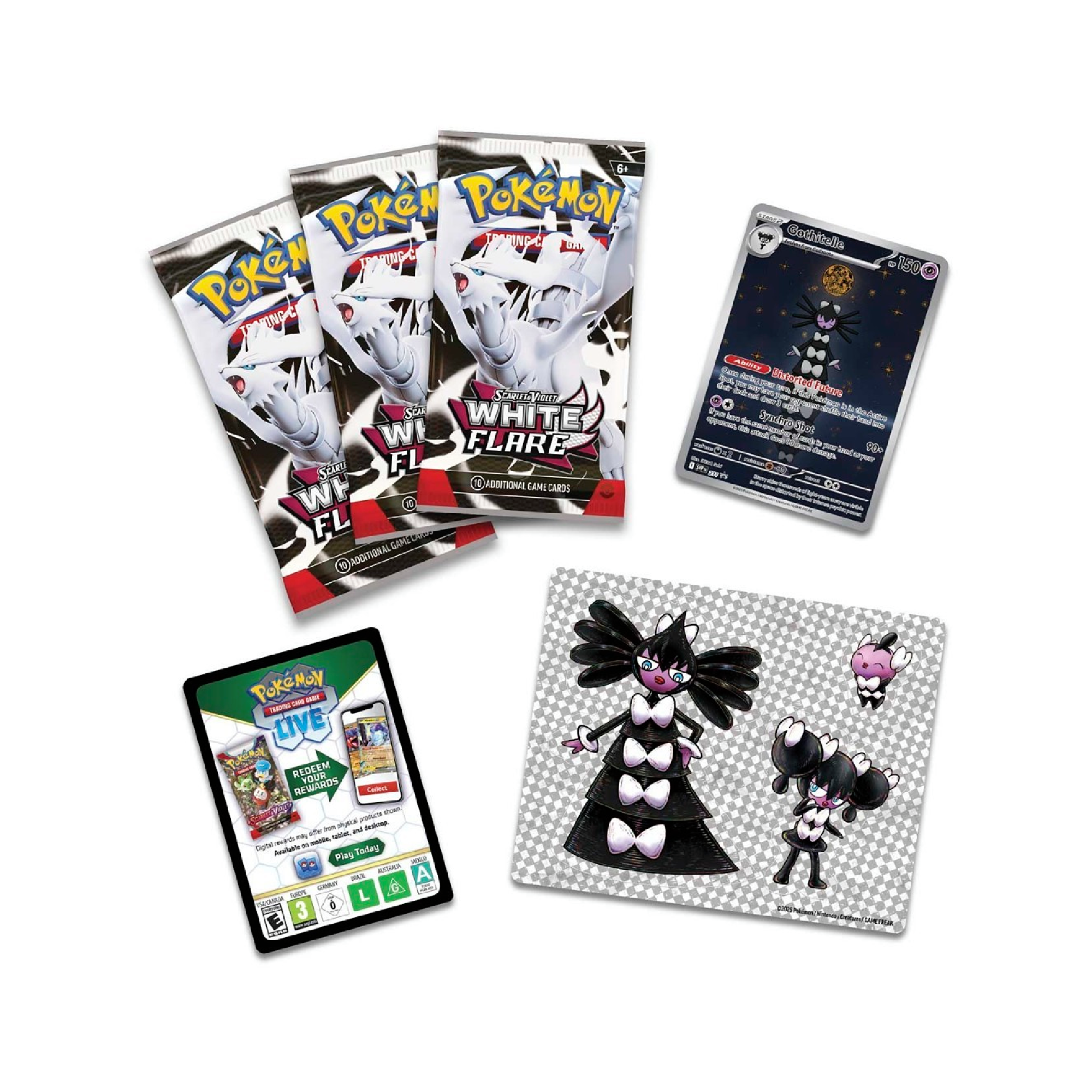 Scarlet & Violet - White Flare Tech Sticker Collection